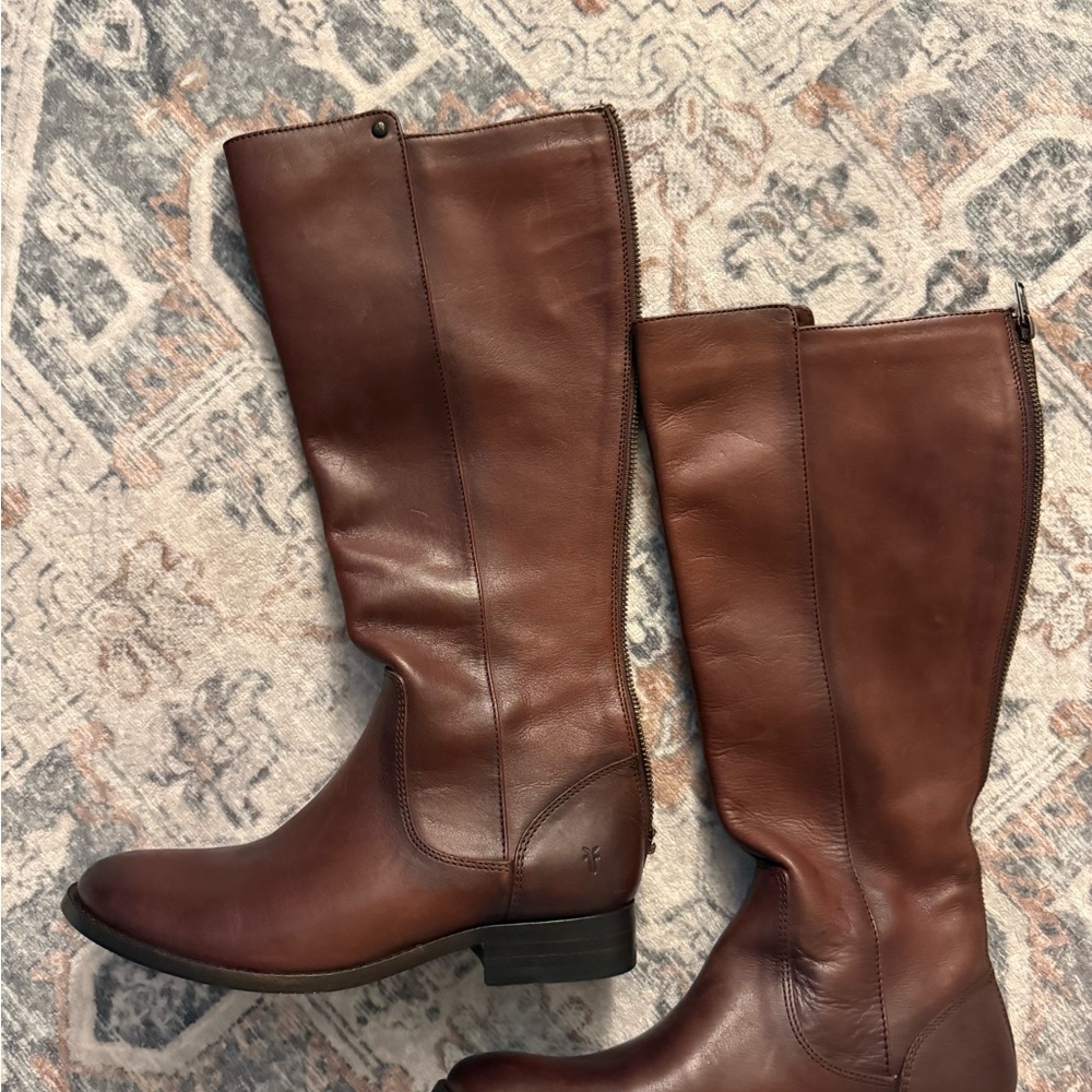 Frye Brown Leather Knee-High Boots